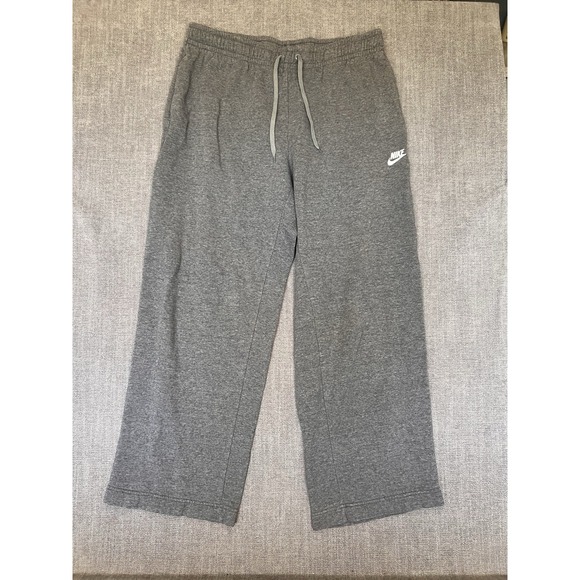 Nike Other - Nike Sweatpants Men's Large Gray Fleece Drawstring Lounge Athletic Pants